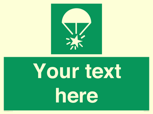 Custom sign safe condition Rocket parachute flare